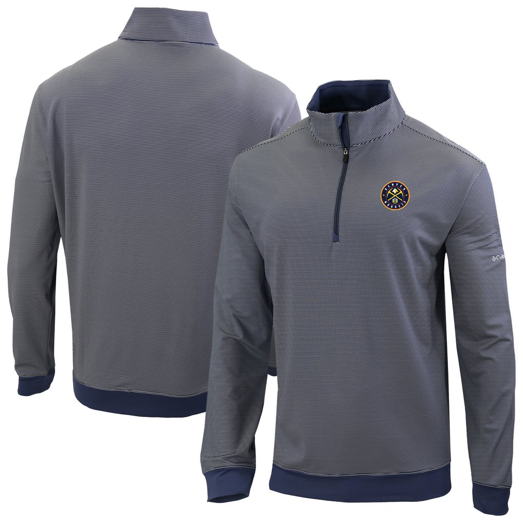 Denver Nuggets Columbia Omni-Wick Even Lie Quarter-Zip Pullover - Navy